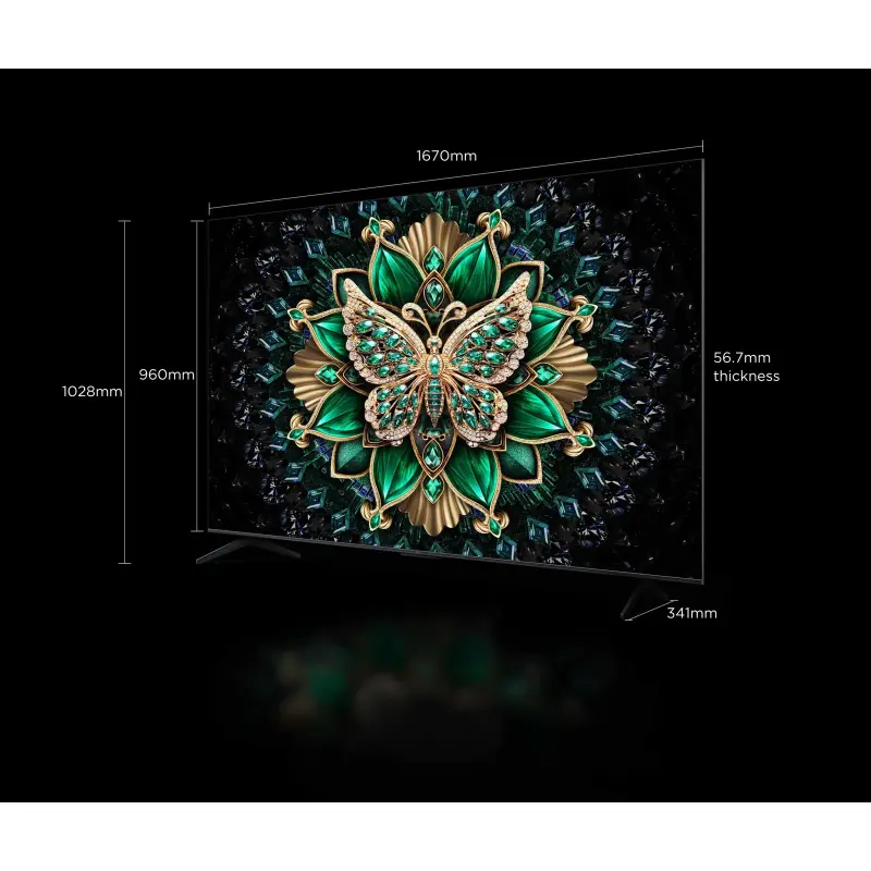 Televisor TCL qd-mini led 75" 4k hdr procesador aipq pro 144hz c6k